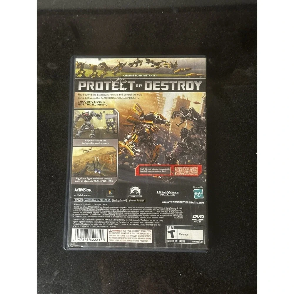 Transformers: The Game PS2 Complete In Box (Sony PlayStation 2, 2007)